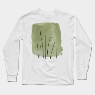 watercolor grass Long Sleeve T-Shirt